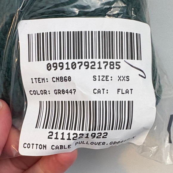 J Crew Cable-knit crewneck sweater XXS Green - Picture 5 of 9